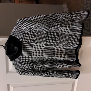 Black and white patterned sweater